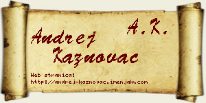Andrej Kaznovac vizit kartica